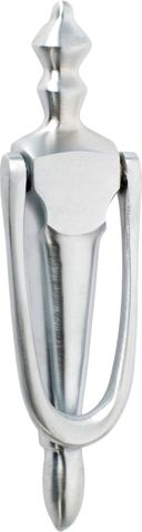 TRADCO DOOR KNOCKER VICTORIAN SATIN CHROME H185XW45MM