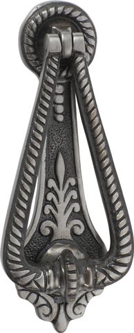 TRADCO DOOR KNOCKER EDWARDIAN IRON POLISHED METAL H175XW70MM