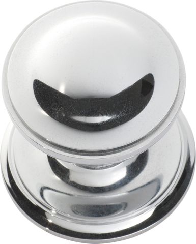 TRADCO CENTRE DOOR KNOB CLASSIC RND CHROME PLATED BACKPLATE