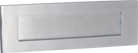 TRADCO LETTER PLATE SATIN CHROME H100XW300MM