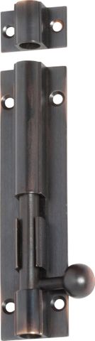 TRADCO BARREL BOLT ANTIQUE COPPER L100XW25MM BOLT 7.5MM