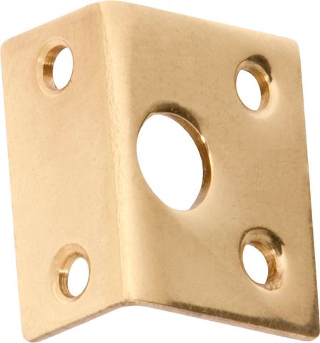 TRADCO RIGHT ANGLE KEEPER POLISHED BRASS BOLT 7.5MM