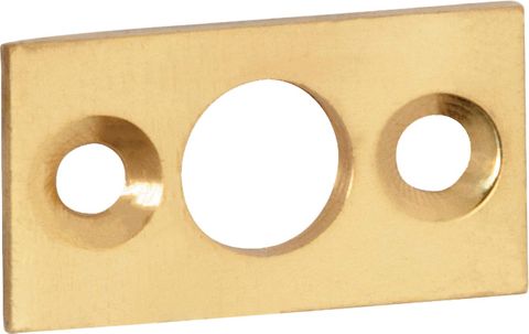 TRADCO PLATE KEEPER POLISHED BRASS L25XW13MM BOLT 7.5MM