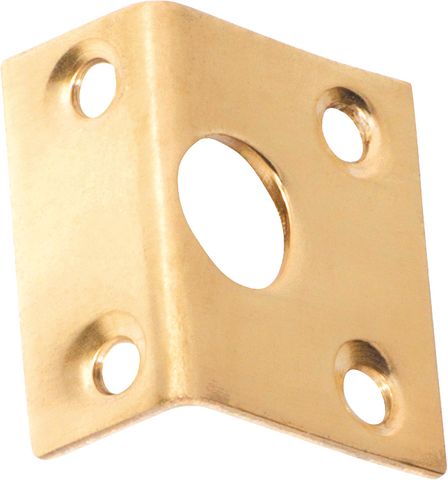 TRADCO RIGHT ANGLE KEEPER POLISHED BRASS BOLT 9MM