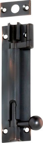 TRADCO BARREL BOLT OFFSET ANTIQUE COPPER L100XW25MM