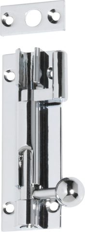 TRADCO BARREL BOLT OFFSET CHROME PLATED L75XW25MM
