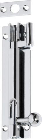 TRADCO BARREL BOLT OFFSET CHROME PLATED L100XW25MM