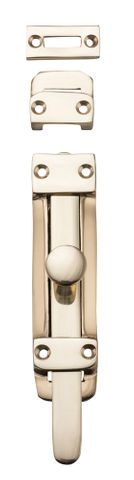 Tradco TRA1445 Tower Bolt Polished Brass H118xw32mm
