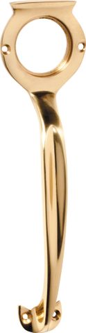 TRADCO PULL HANDLE CYLINDER HOLE POLISHED BRASS