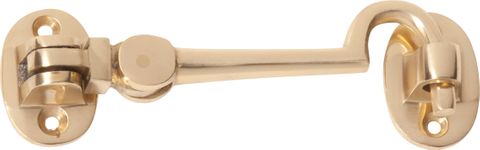 TRADCO CABIN HOOK SMALL POLISHED BRASS L100MM