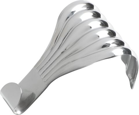 TRADCO PICTURE RAIL HOOK FLUTED CHROME PLATED H50XW33MM