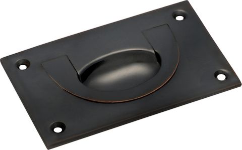 TRADCO FLUSH PULL LARGE ANTIQUE COPPER H55XW90MM