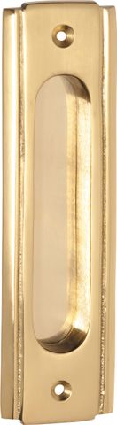 TRADCO SLIDING DOOR PULL TRADITIONAL POLISHED BRASS