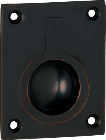 TRADCO FLUSH RING PULL ANTIQUE COPPER H63XW50MM