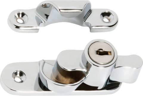 TRADCO SASH FASTENER LOCKING ZINC ALLOY CHROME PLATED