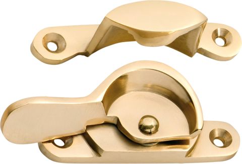 TRADCO SASH FASTENER NARROW POLISHED BRASS L69XW17MM