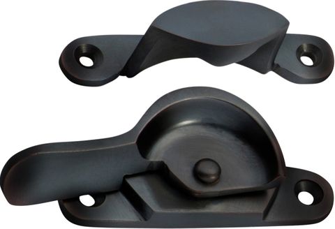 TRADCO SASH FASTENER NARROW ANTIQUE COPPER L69XW17MM