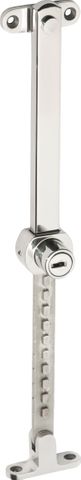 TRADCO CASEMENT STAY SS TELESCOPIC LOCKING POLISHED SS