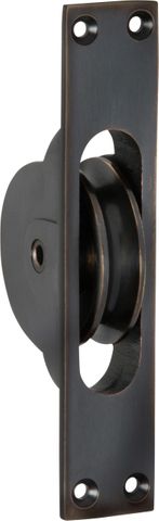 TRADCO SASH PULLEY ANTIQUE COPPER H125XW25MM