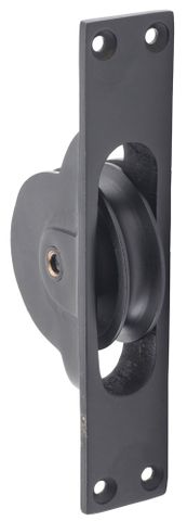 Tradco TRA1684 Sash Pulley Matt Black H125xw25mm