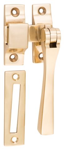 TRADCO CASEMENT FASTENER SQUARE POLISHED BRASS W35XP30