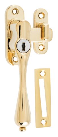 TRADCO CASEMENT FSTNR LOCKING TEARDROP LH ANTI-TARNISH BRASS