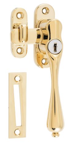 Tradco TRA1771 Casement Fstnr Locking Teardrop RH Anti-Tarnish Brass