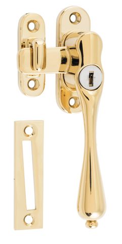 TRADCO CASEMENT FSTNR LOCKING TEARDROP RH ANTI-TARNISH BRASS