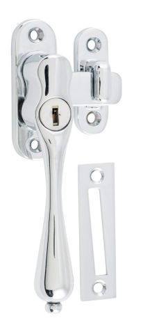 Tradco TRA1776 Casement Fastener Locking Teardrop LH Chrome Plated