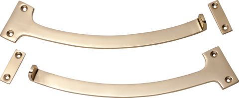 TRADCO FANLIGHT STOP PAIR POLISHED BRASS L190MM