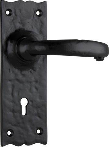 TRADCO GLOUCESTER IRON LOCK PLATE FURNITURE SET