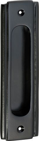TRADCO SLIDING DOOR PULL TRADITIONAL MATT BLACK H150XW43MM