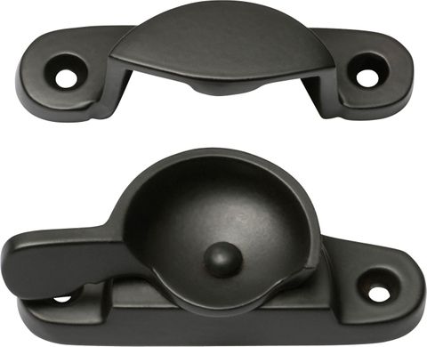 TRADCO SASH FASTENER CLASSIC MATT BLACK L65XW25MM