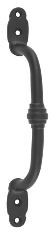 TRADCO CABINET PULL HANDLE OFFSET BANDED MATT BLACK