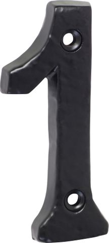 TRADCO NUMERAL 1 IRON MATT BLACK H75MM