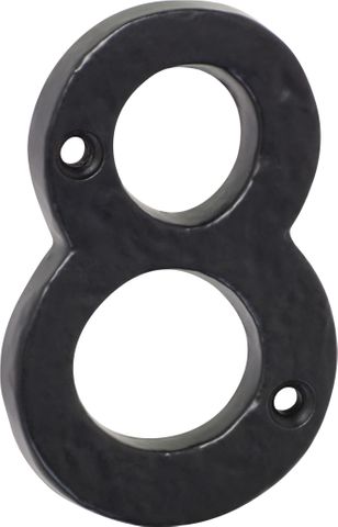TRADCO NUMERAL 8 IRON MATT BLACK H75MM