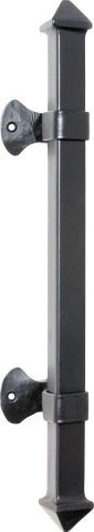 TRADCO PULL HANDLE IRON SQUARE MATT BLACK H450XP65MM