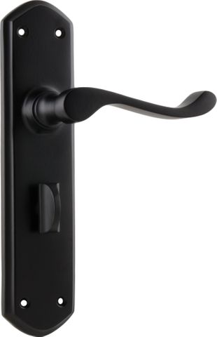 TRADCO DOOR LEVER WINDSOR PRIVACY PAIR MATT BLACK