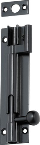 TRADCO BARREL BOLT OFFSET MATT BLACK L100XW25MM