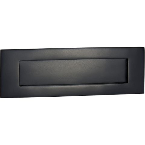Tradco TRA1949 Letter Plate Matt Black H100xw300mm