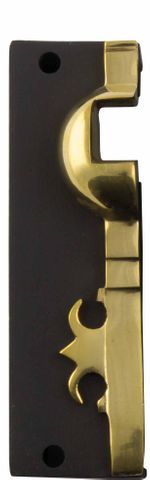 TRADCO RIM LOCK CARPENTERS RH KEEPER UNLACQUERED BRASS MB