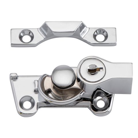 Tradco TRA20314 Sash Fastener Locking Wide Base Zinc Alloy CP