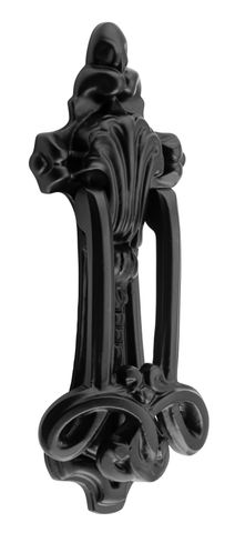 TRADCO DOOR KNOCKER FEDERATION MATT BLACK H210XW80MM