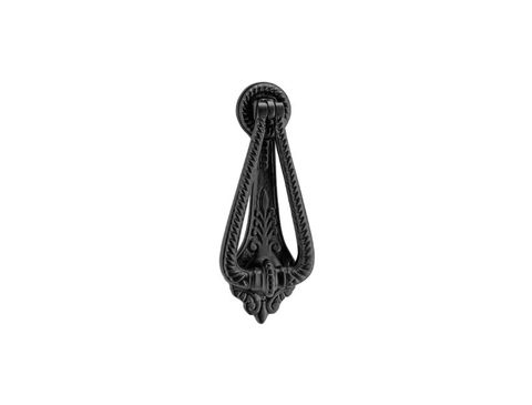 Tradco TRA20374 Door Knocker Edwardian Matt Black H175xw70mm