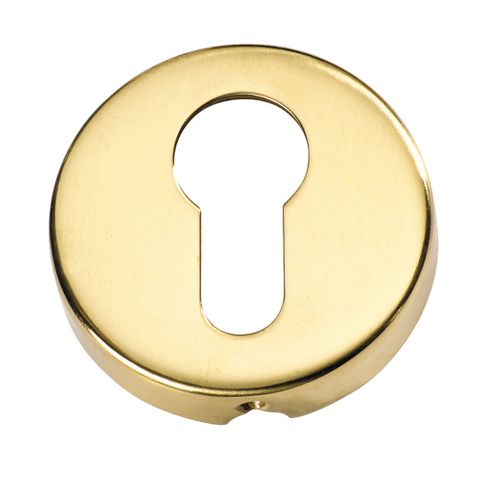Tradco TRA2040 Escutcheon Sheet Brass Euro Polished Brass D50xp10mm