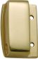 TRADCO SCREEN DOOR LATCH BOX KEEPER POLISHED BRASS H43XW28MM