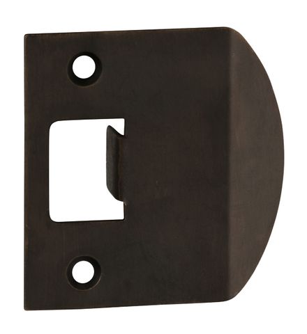 TRADCO TUBE LATCH STRIKER UNIVERSAL EXT 'D' ANTIQUE BRASS