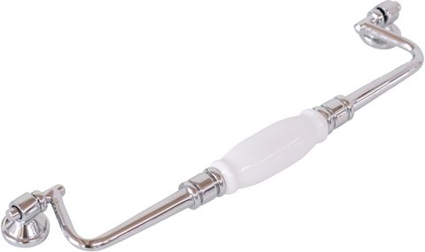 TRADCO CABINET PULL HANDLE WHITE PORCELAIN DROP PULL CP