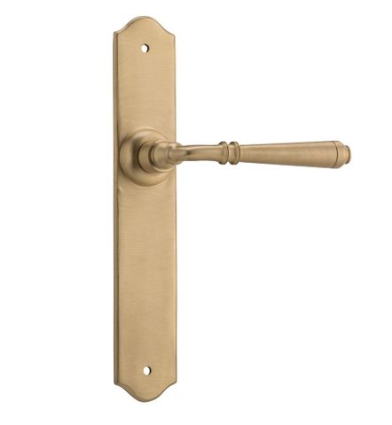 Tradco TRA21355 Door Lever Reims Latch Pair Unlacquered Satin Brass