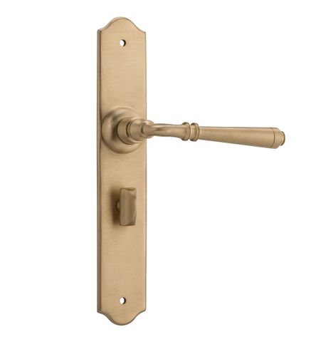 Tradco TRA21355P Door Lever Reims Privacy Pair Unlacquered SB